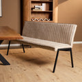 Eetkamerbank Tivoli | Industrieel | Beige leer