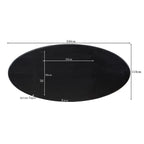 Eikenblad Ferris ovaal 240 cm zwart