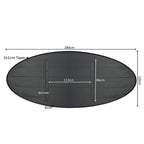 Eiken Blad Ferris Ovaal 280 cm Zwart