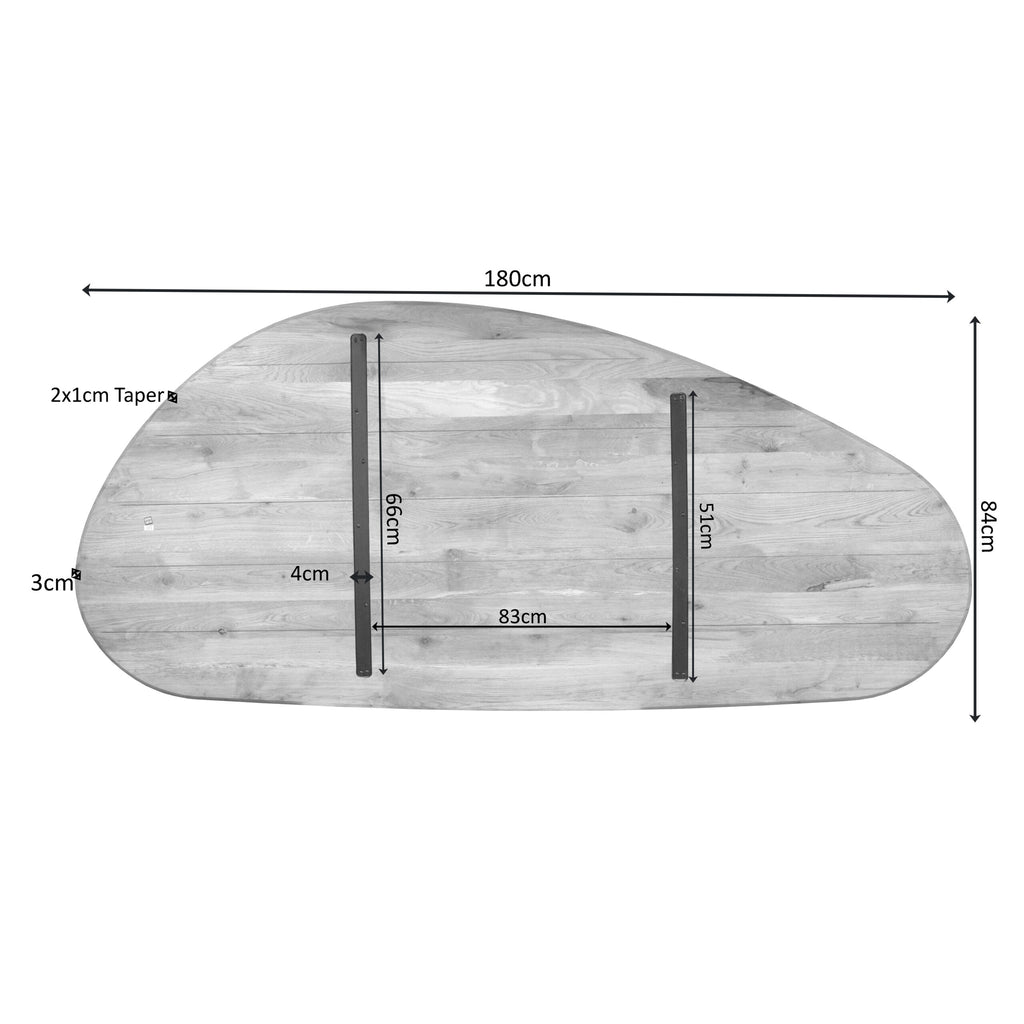 Eikenblad Wolk 180 cm Naturel