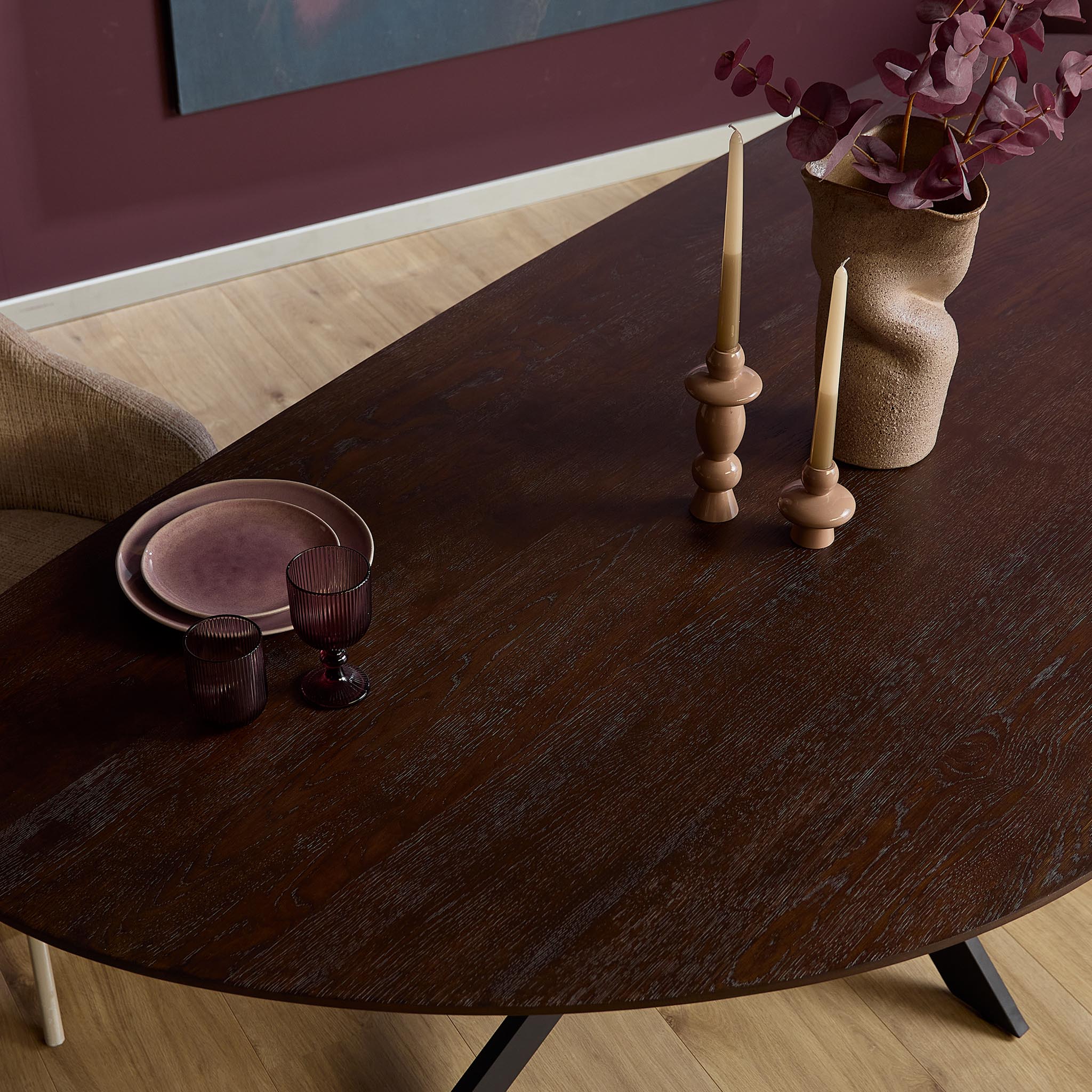 Eettafel Cloud | Matrixpoot | Organisch eiken naturel