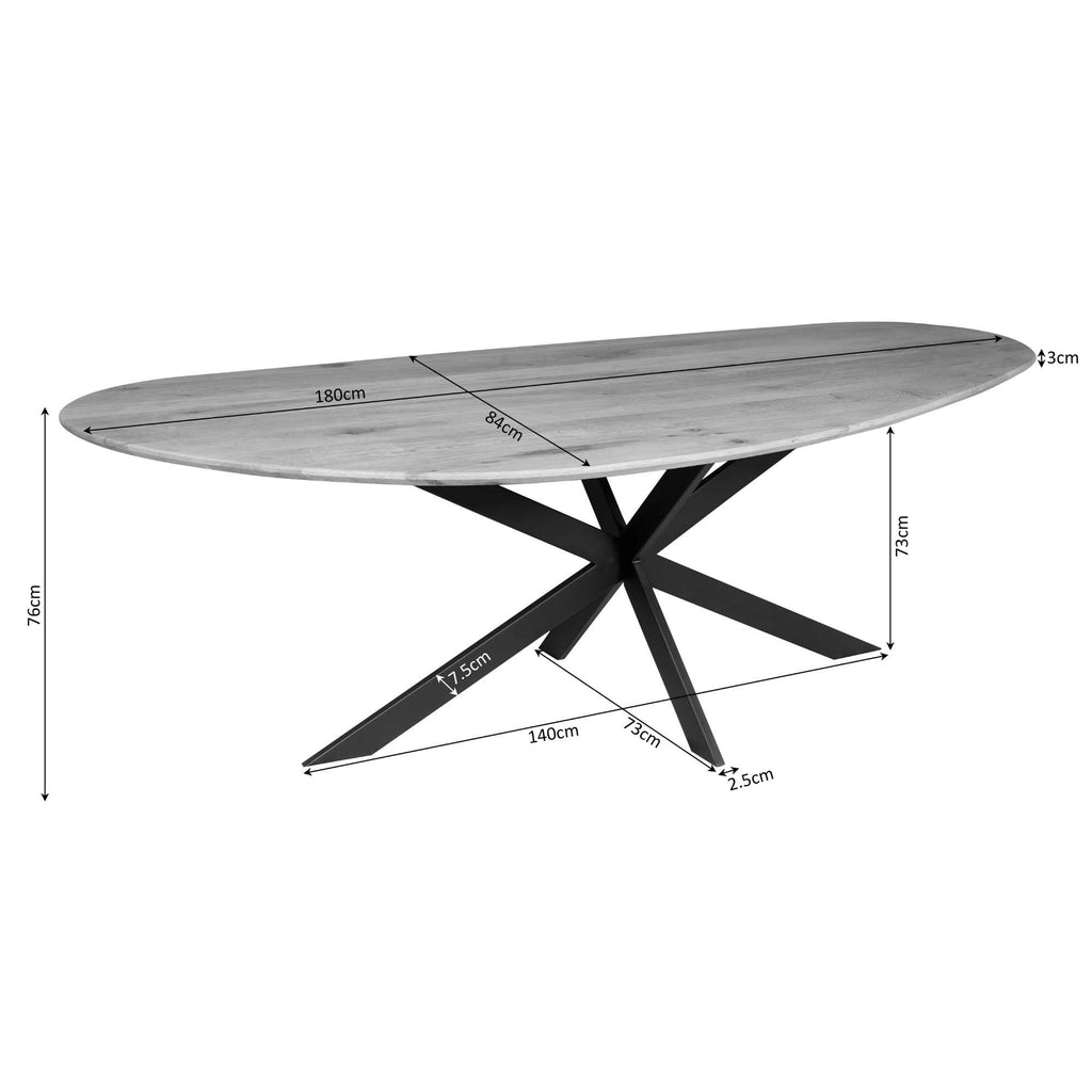 Eettafel Cloud | Organisch eiken | Matrixpoot