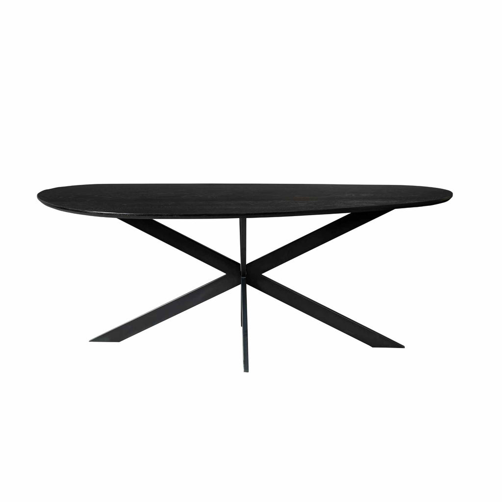 Eettafel Cloud | 240x110 | Organisch eiken & Zwart
