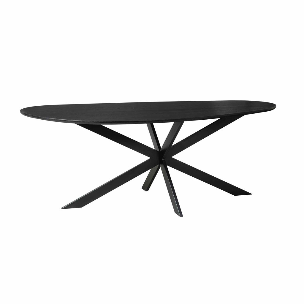 Eettafel Cloud | 240x110 | Organisch eiken & Zwart