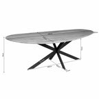 Eettafel Cloud | 240x110 | Organisch eiken & Zwart
