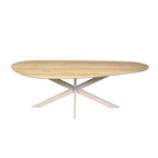 Eettafel Cloud | Eiken blad | Matrixpoot zand