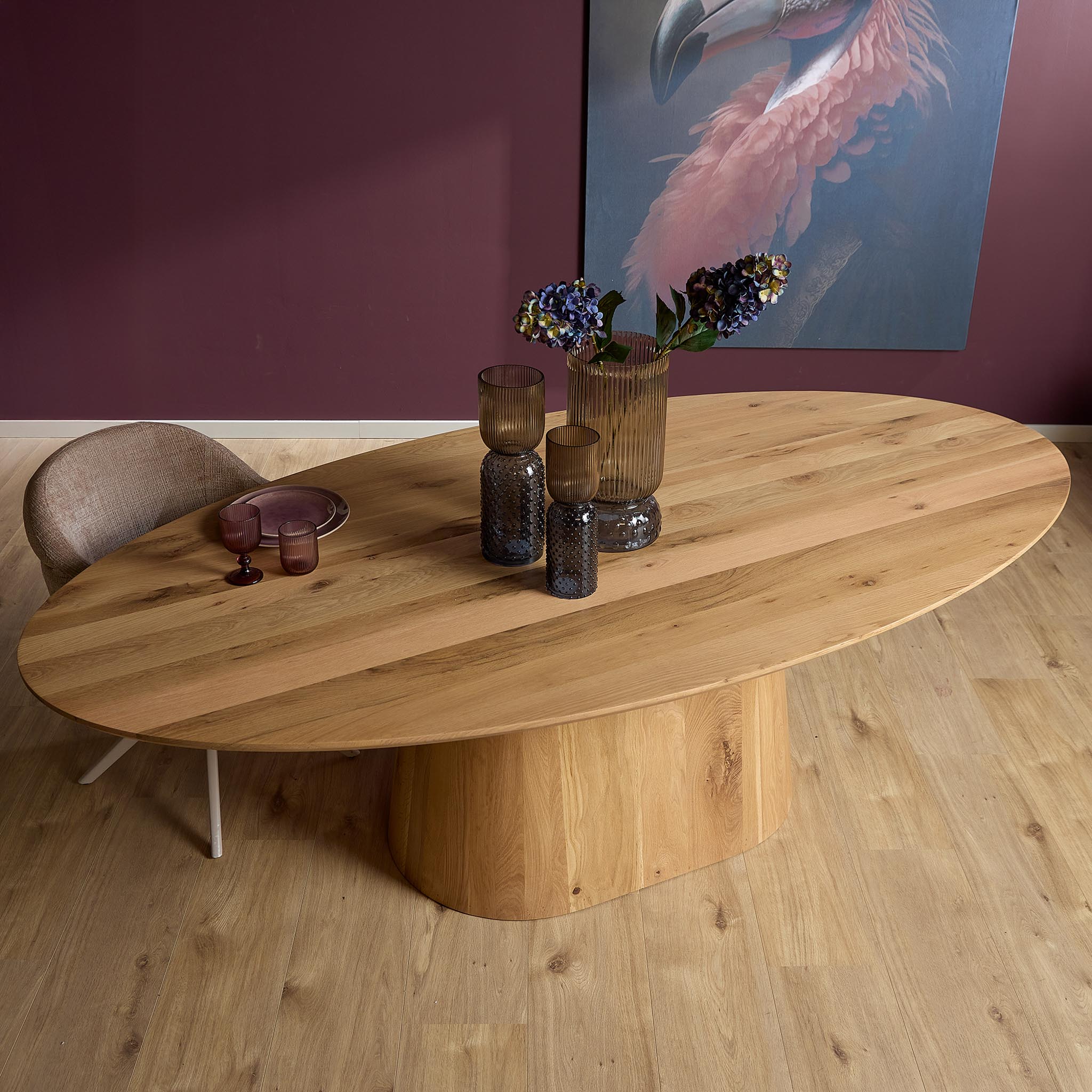 Eettafel Riga | Ovaal | Naturel eikenhout