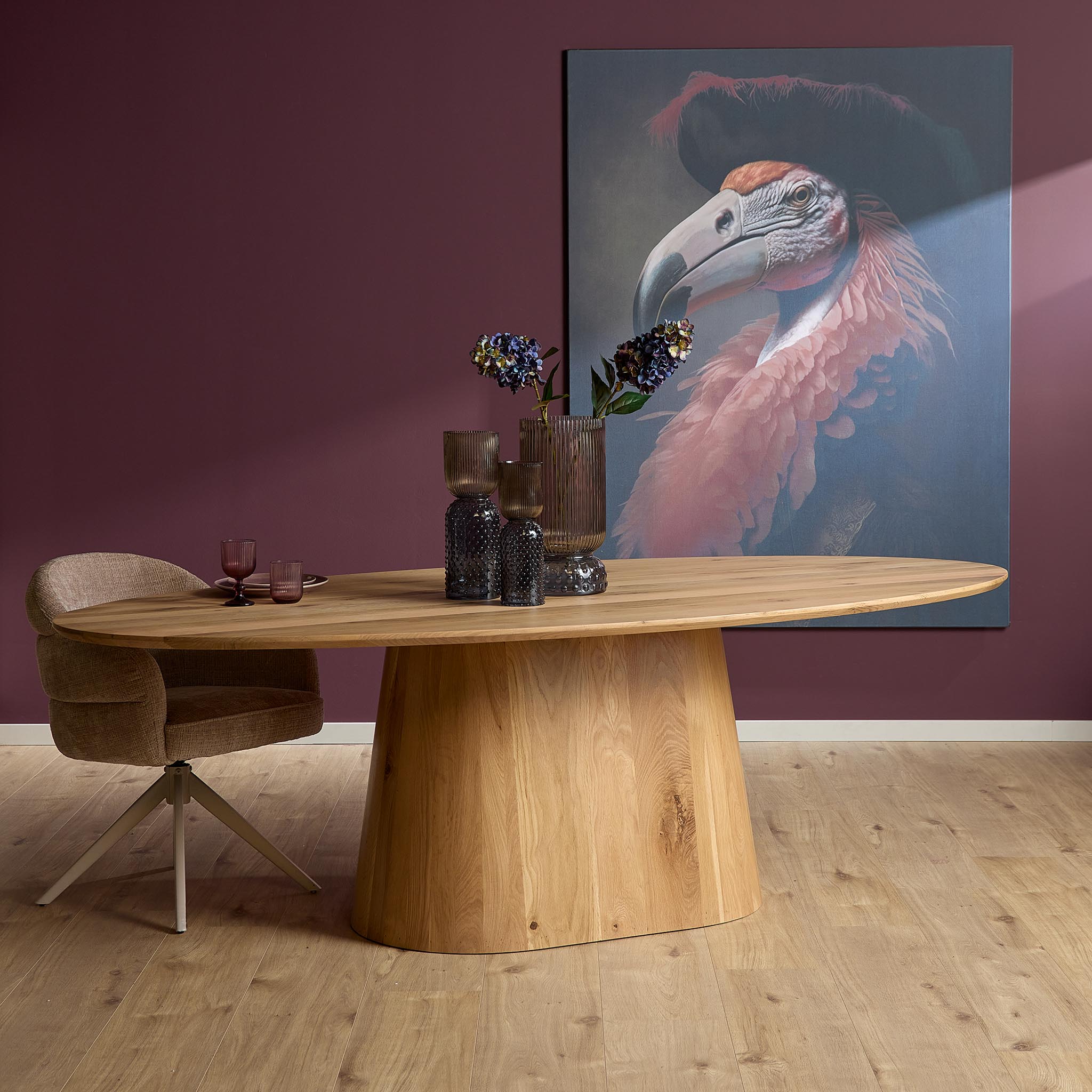 Eettafel Riga | Ovaal | Naturel eikenhout