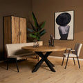 Eetkamertafel Dakota | Rond | Massief mango licht