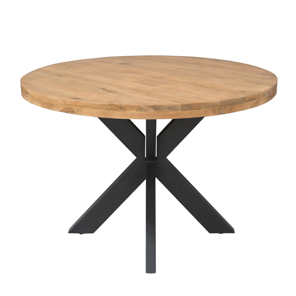 Eetkamertafel Dakota | Rond | Massief mango licht