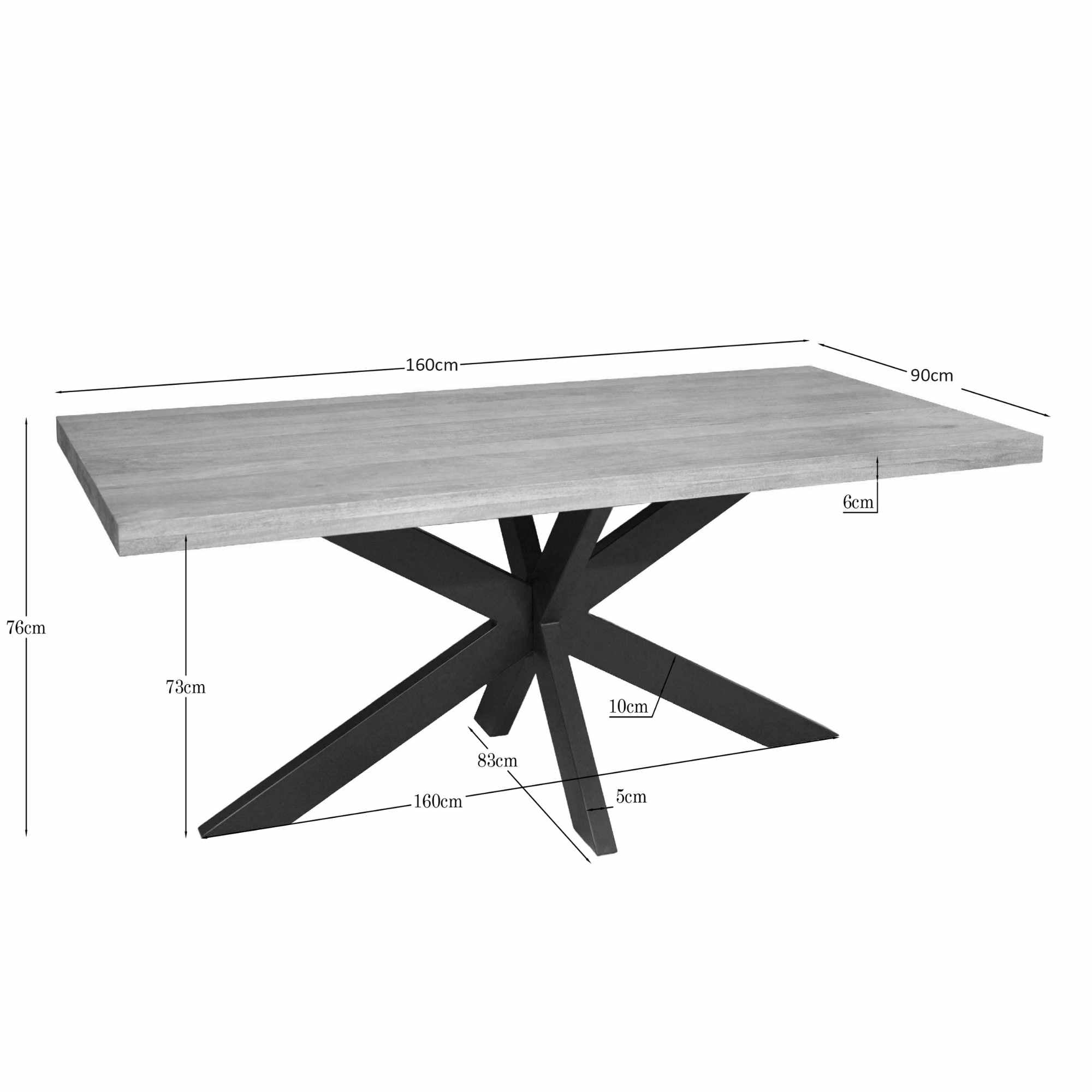 Eetkamertafel Dakota | Rechthoek | Massief mango