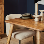 Eettafel Omaha | Ingelegd | Mangohout 90x90