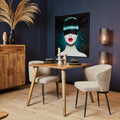 Eettafel Omaha | Ingelegd | Mangohout 90x90