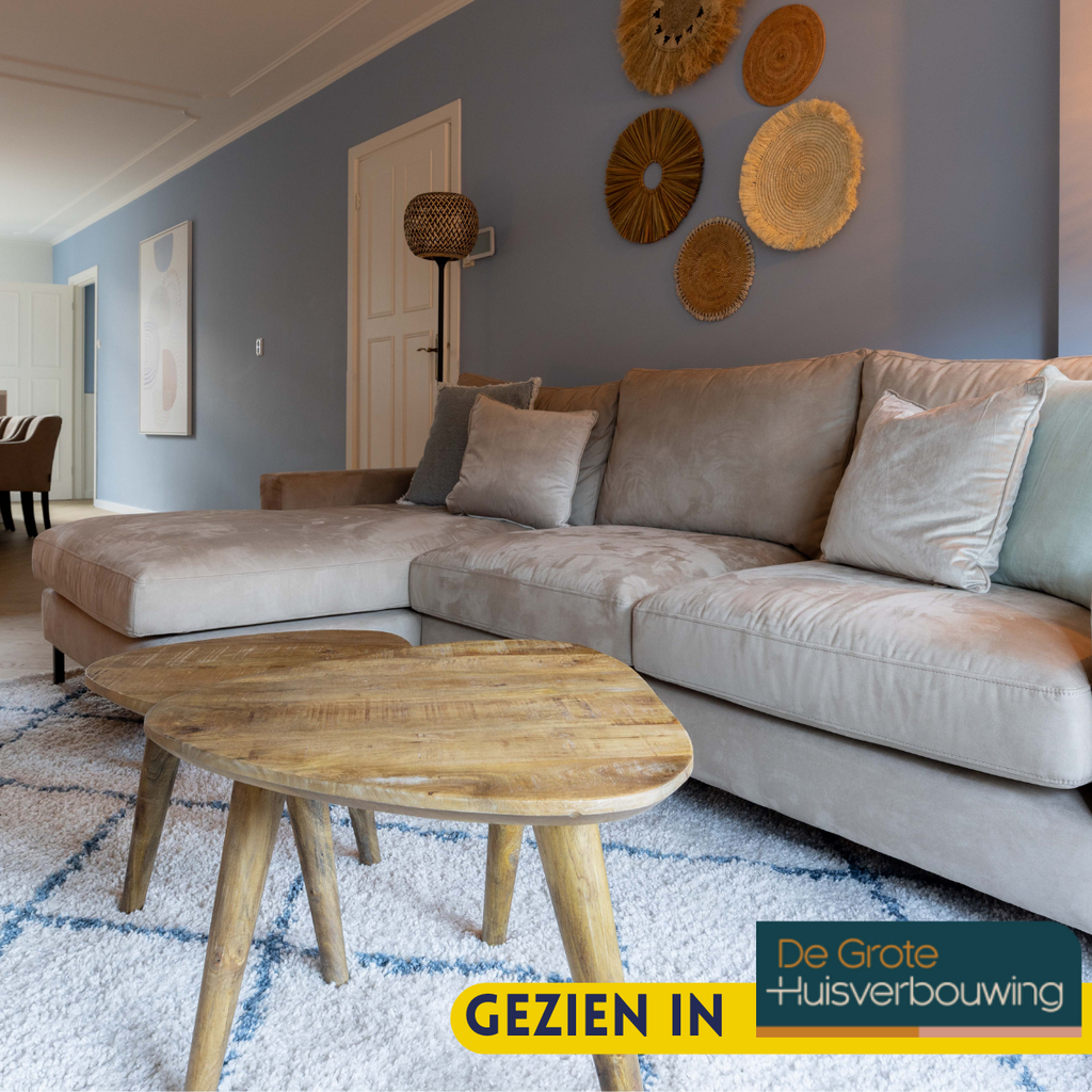 Salontafel Omaha | Set van 2 | Mangohout Driehoek