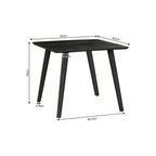 Eettafel Omaha | Zwarte inleg | Massief mangohout