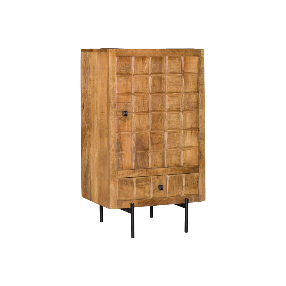 Kabinet kast Brandy | 1 Deur 1 Lade | Mangohout
