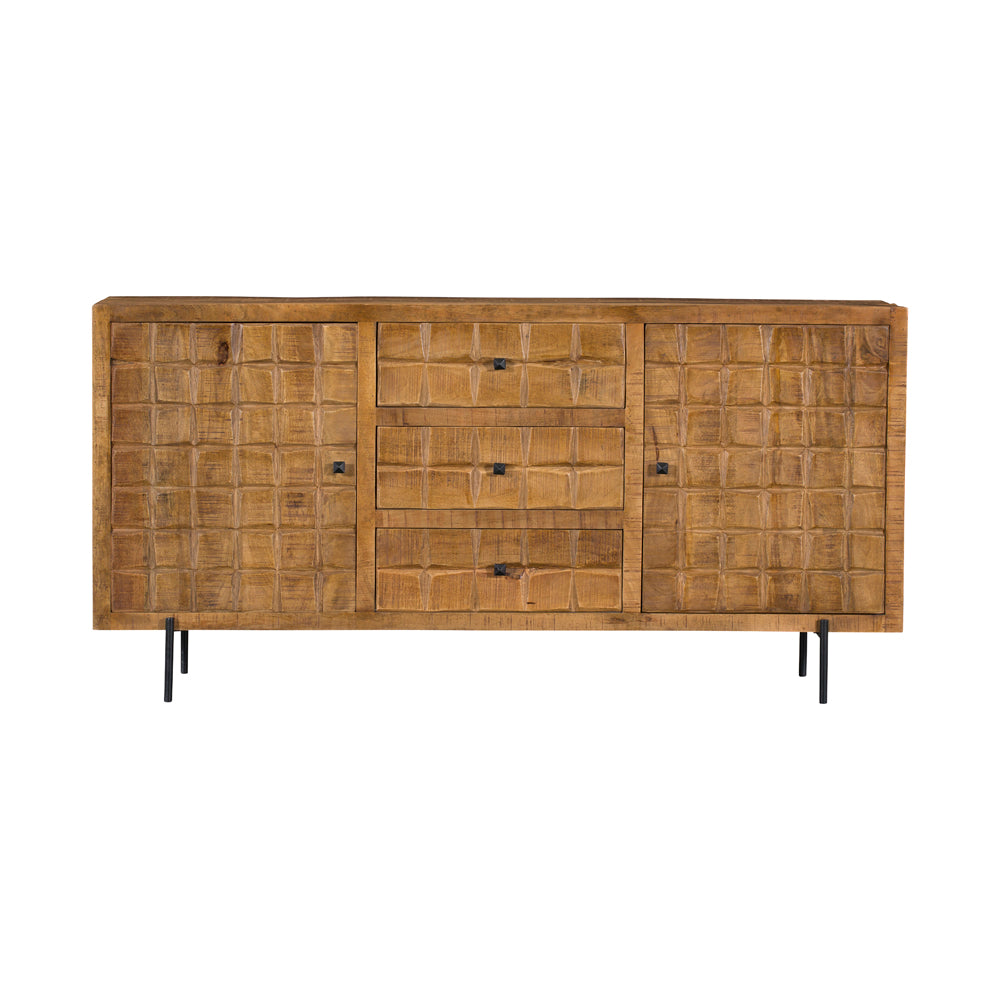Dressoir Brandy | Mangohout | 2 Deuren, 3 Lades