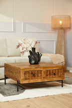 Salontafel Brandy | 4 Lades | Mango & Metaal