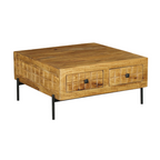 Salontafel Brandy | 4 Lades | Mango & Metaal
