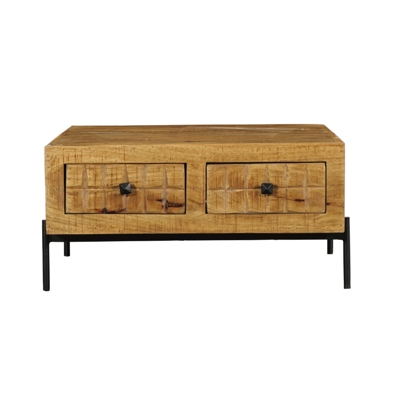 Salontafel Brandy | 4 Lades | Mango & Metaal