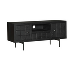 Tv meubel Brandy Black | Mangohout | Zwart patroon