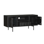 Tv meubel Brandy Black | Mangohout | Zwart patroon