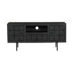 Tv meubel Brandy Black | Mangohout | Zwart patroon