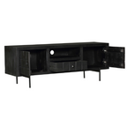Tv meubel Brandy Black | Mangohout | 150 cm