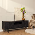 Tv meubel Brandy Black | Mangohout | 180 cm