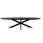 Eettafel Ovaal Brandy Black | Massief mango | Zwart