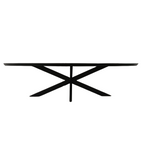 Eettafel Ovaal Brandy Black | Massief mango | Zwart