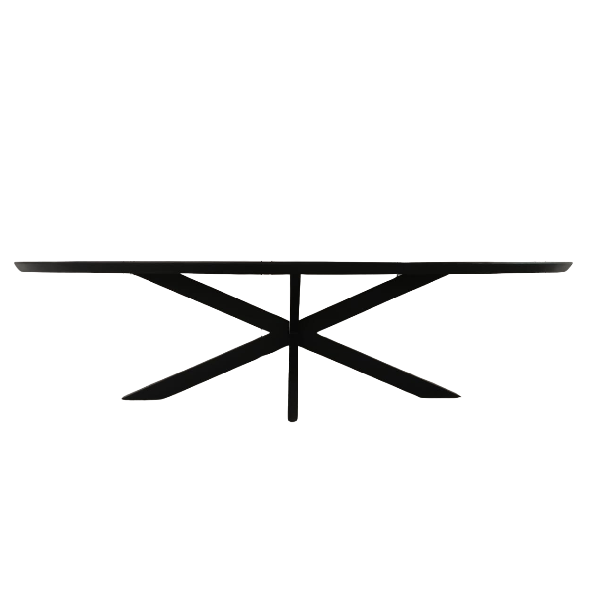 Eettafel Ovaal Brandy Black | Massief mango | Zwart