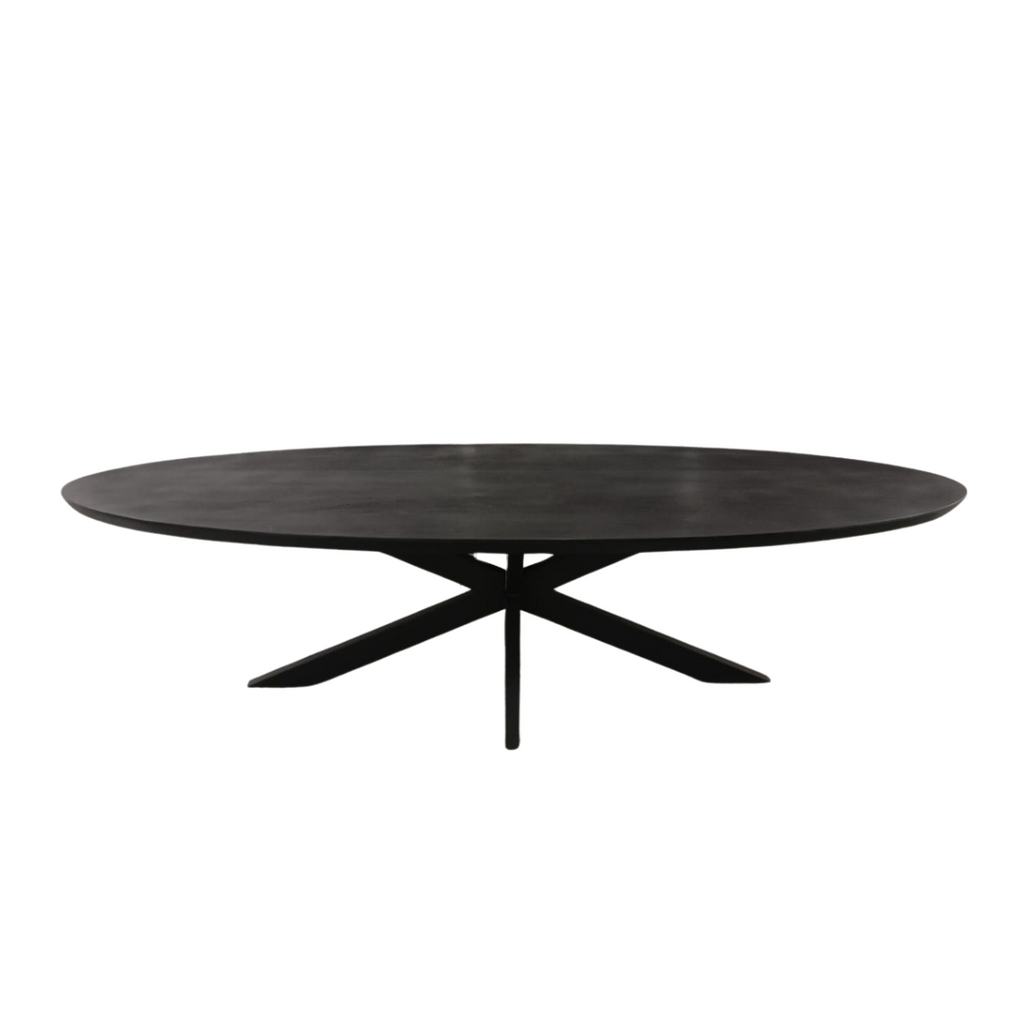 Eetkamertafel Brandy Black | Ovaal | Massief mango