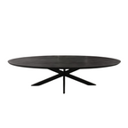 Eetkamertafel Brandy Black | Ovaal | Massief mango