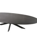 Eettafel Ovaal Brandy Black | Massief mango | Zwart
