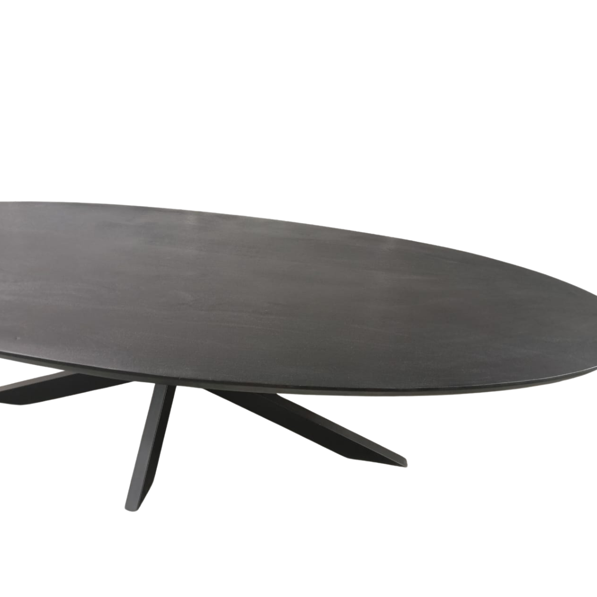 Eettafel Ovaal Brandy Black | Massief mango | Zwart