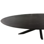 Eettafel Ovaal Brandy Black | Massief mango | Zwart
