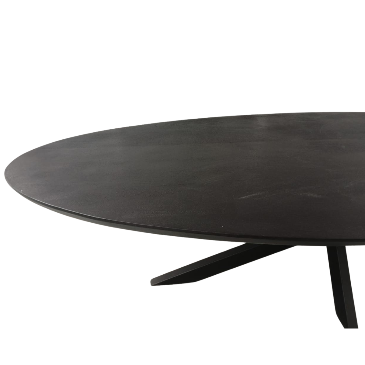 Eetkamertafel Brandy Black | Ovaal | Massief mango