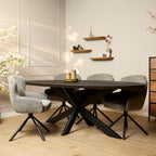 Eettafel Brandy Zwart | 210 cm | Ovaal