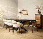 Eetkamertafel Brandy Black | Ovaal | Massief mango