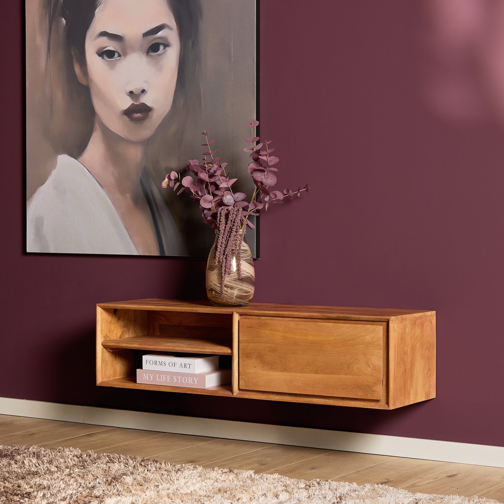TV-Meubel Zwevend | Ambiance | Mangohout naturel