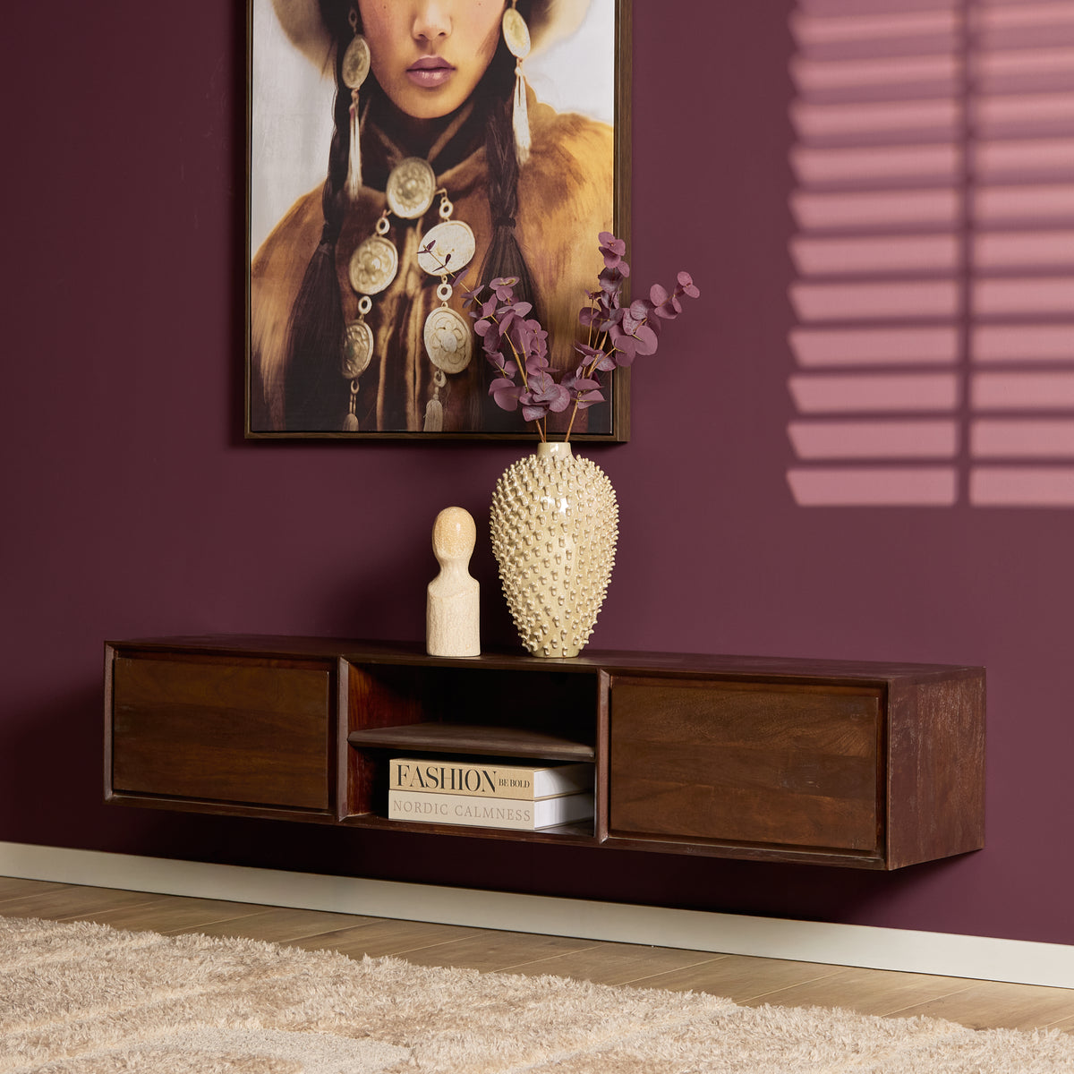 Zwevend tv meubel Ambiance Naturel | 120 cm