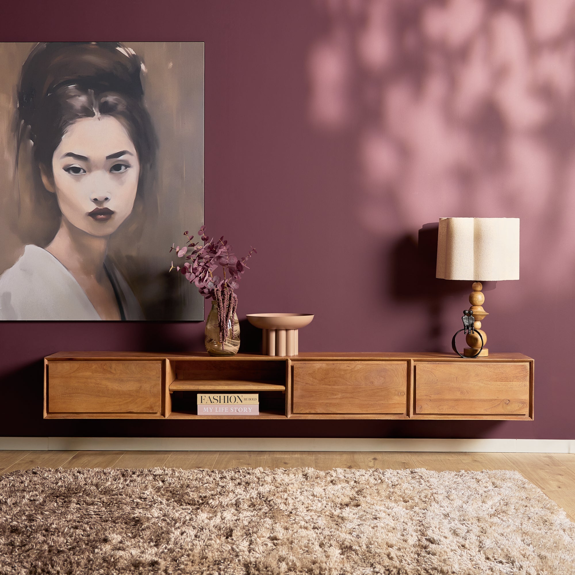 TV-Meubel Zwevend | Ambiance | Mangohout naturel