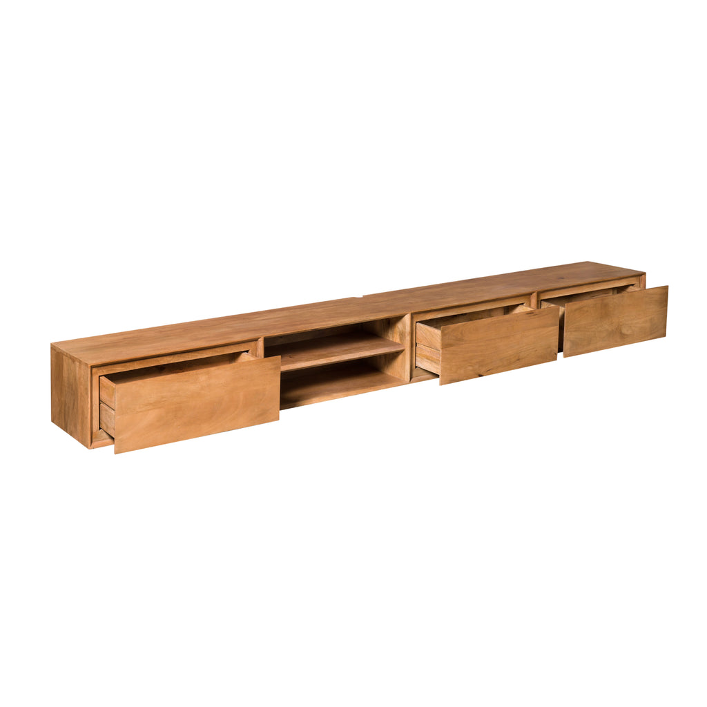 Zwevend tv meubel Ambiance Naturel | 280 cm