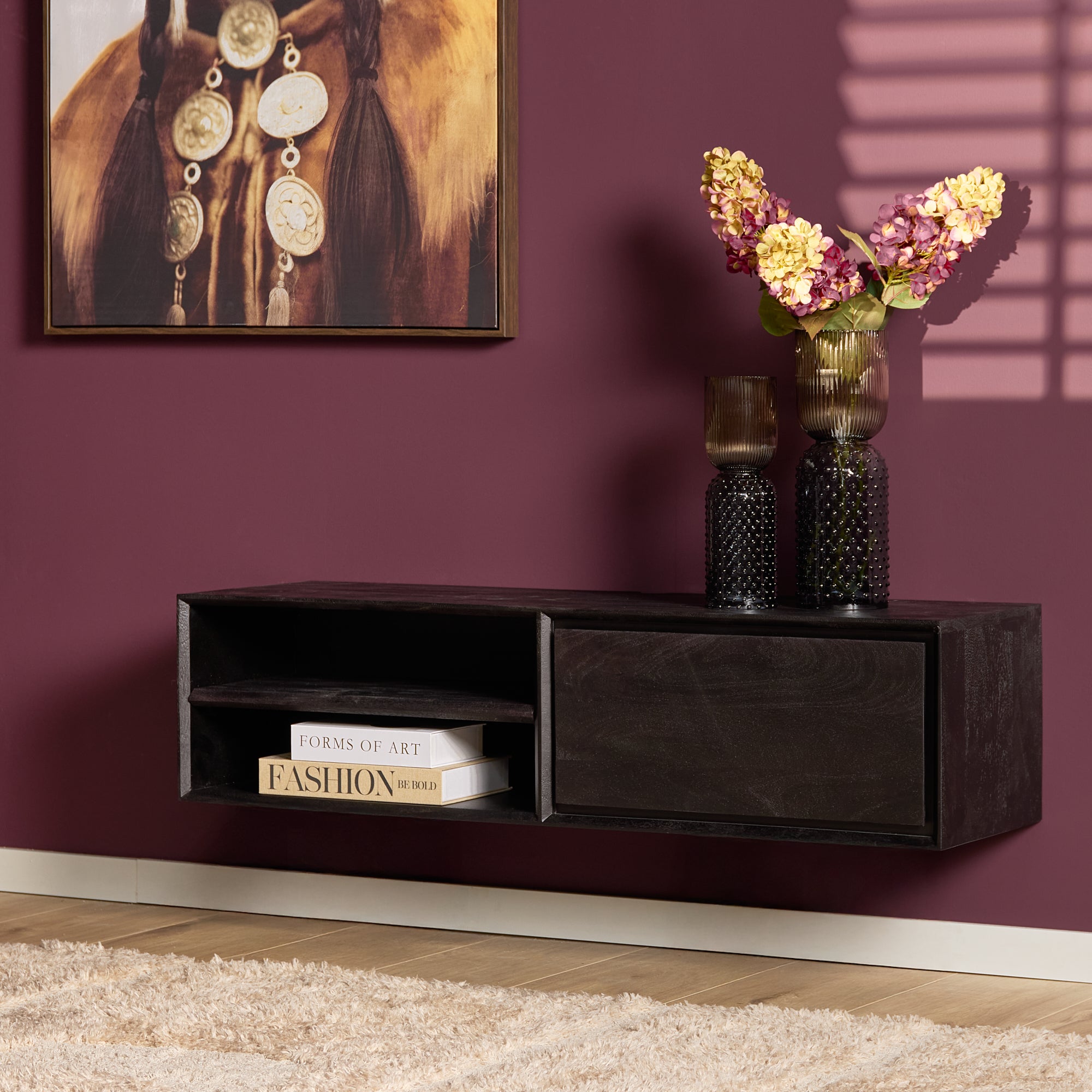 TV-Meubel Zwevend | Ambiance | Mangohout naturel