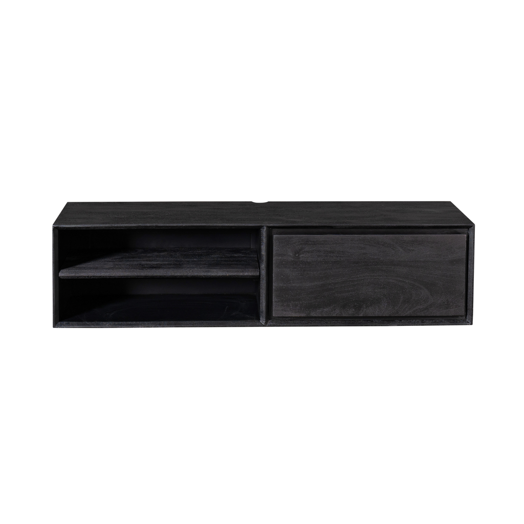 Tv-meubel Ambiance | Zwevend | Mangohout Zwart