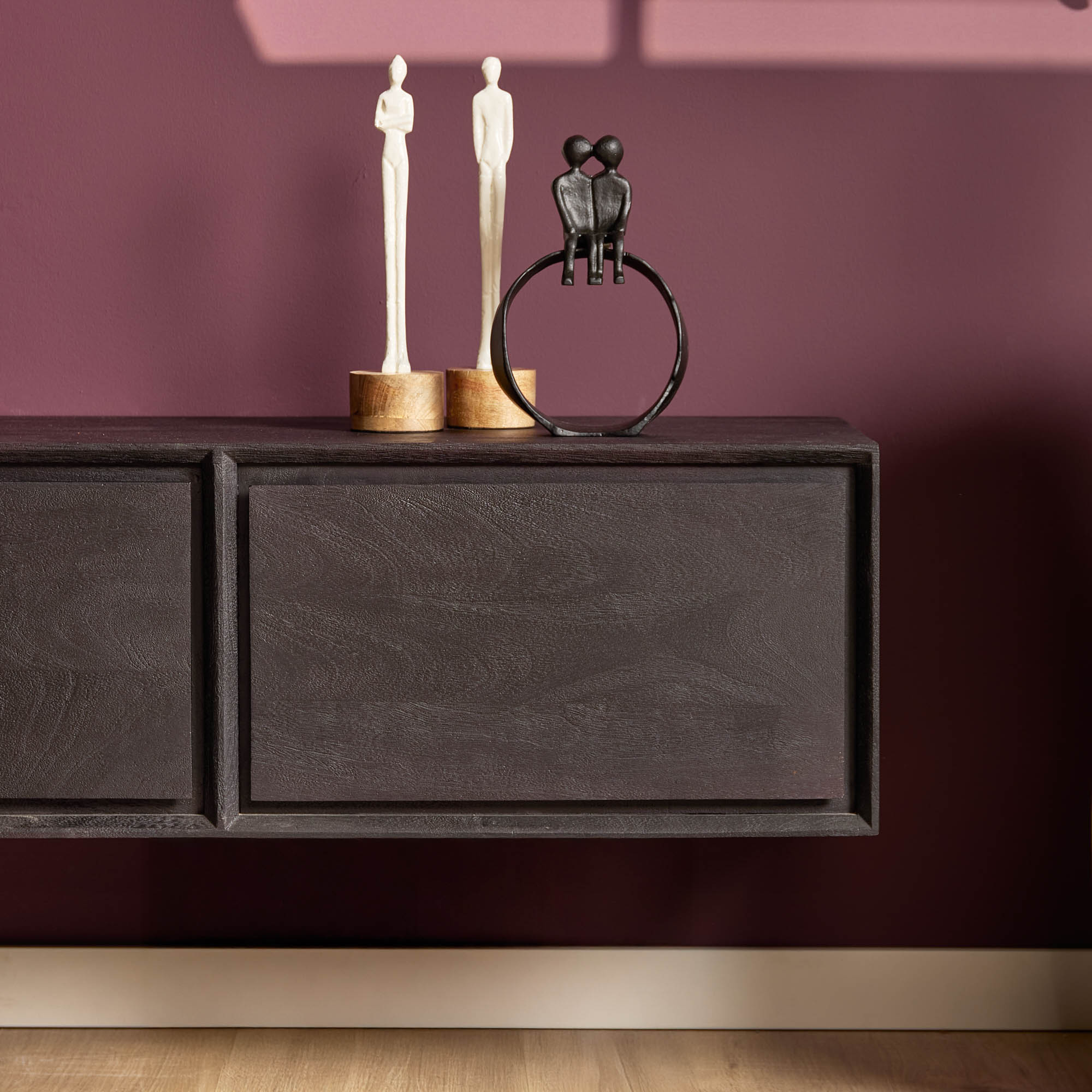 TV-meubel Ambiance | Zwevend | Mangohout 240 cm