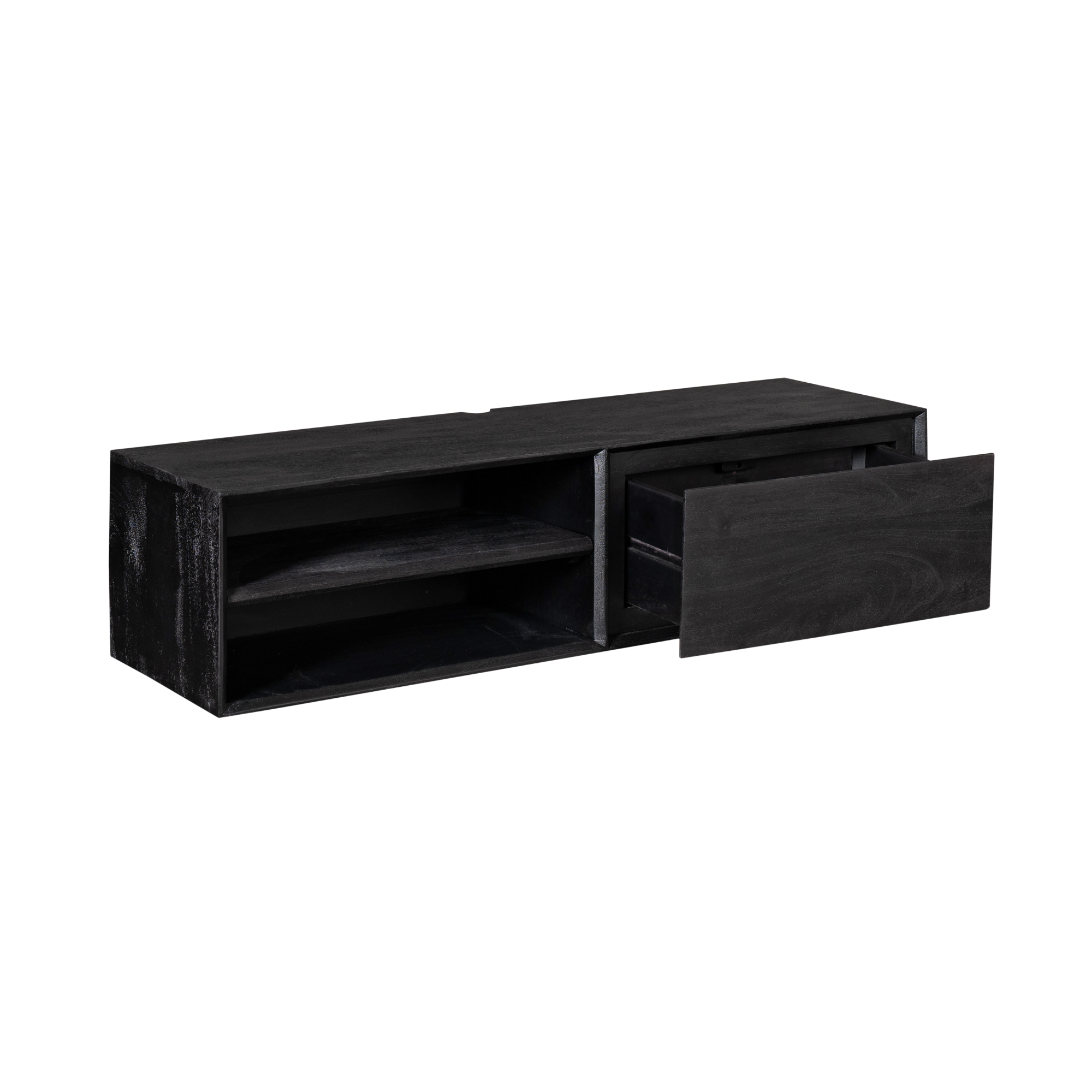 Tv-meubel Ambiance | Zwevend | Mangohout Zwart