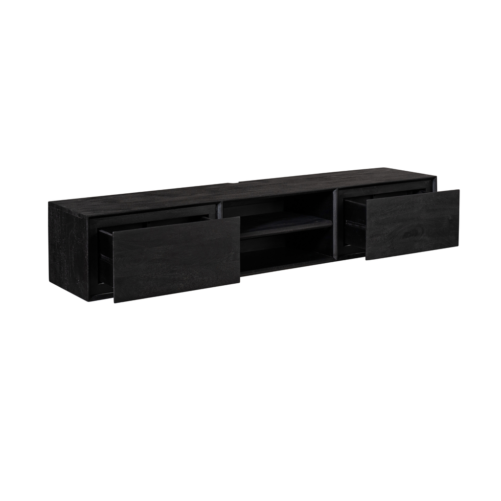 TV-Meubel Zwevend | Ambiance Black | Mangohout