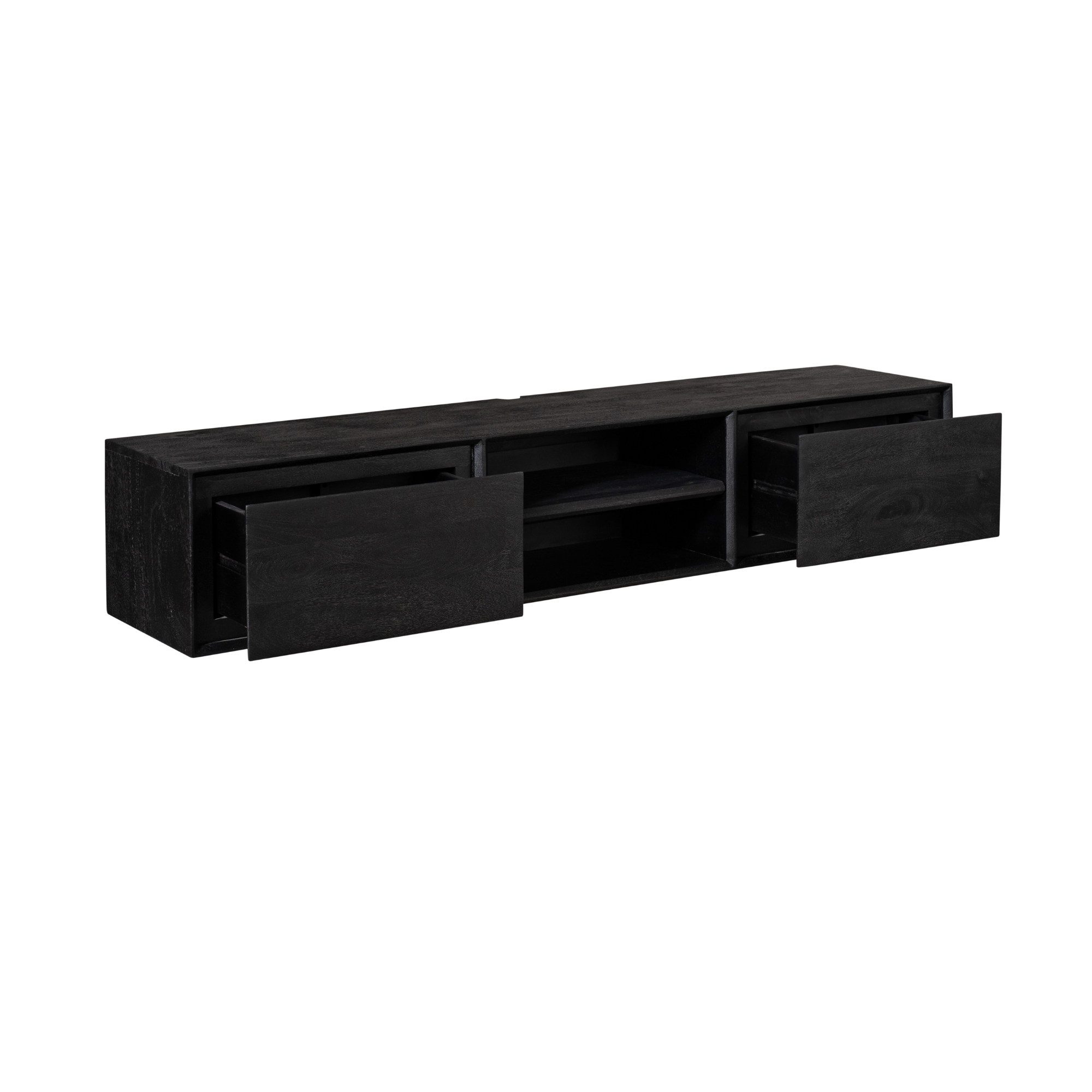 TV-Meubel Zwevend | Ambiance Black | Mangohout
